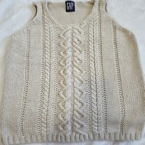 Gap Cream Cable Knit Sweater Vest